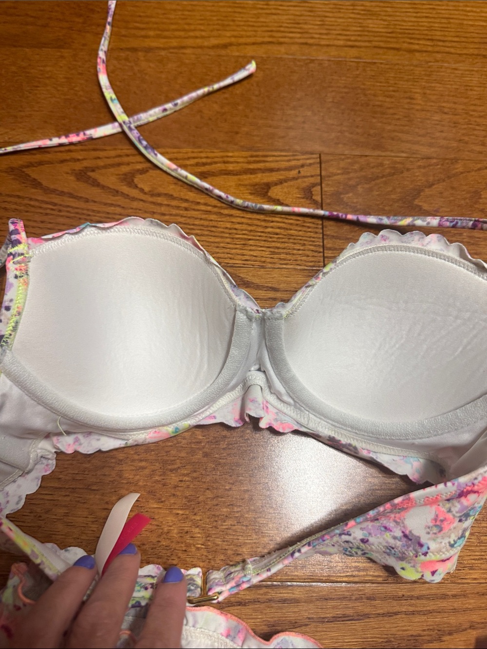 Victoria's Secret 32B/ Small Multicolor Neon Print Bikini Set - Picture 8 of 8